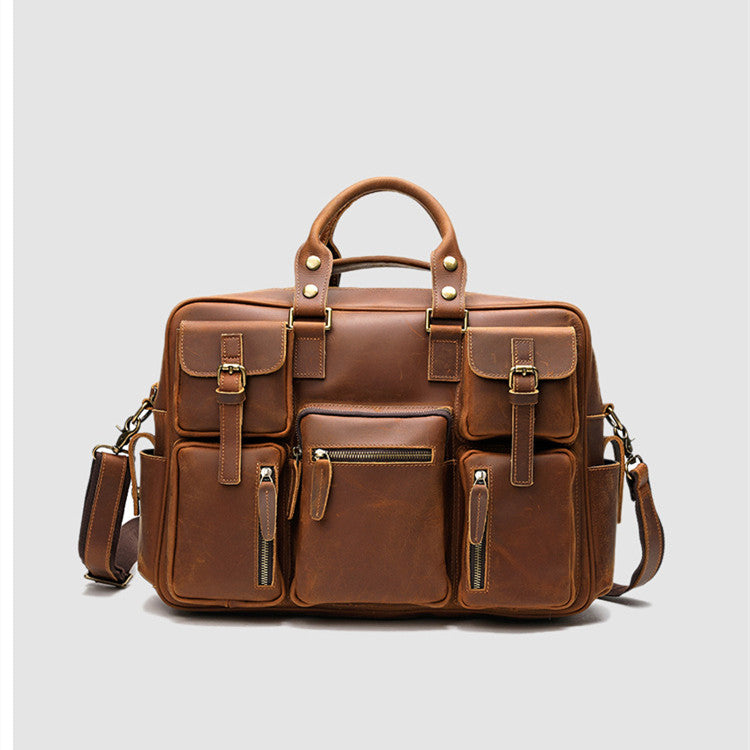 Men's Large Capacity Leather One Shoulder Bag