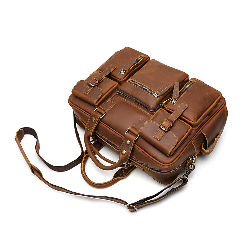 Men's Large Capacity Leather One Shoulder Bag
