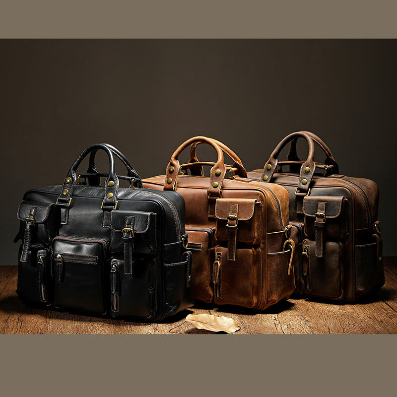 Men's Large Capacity Leather One Shoulder Bag