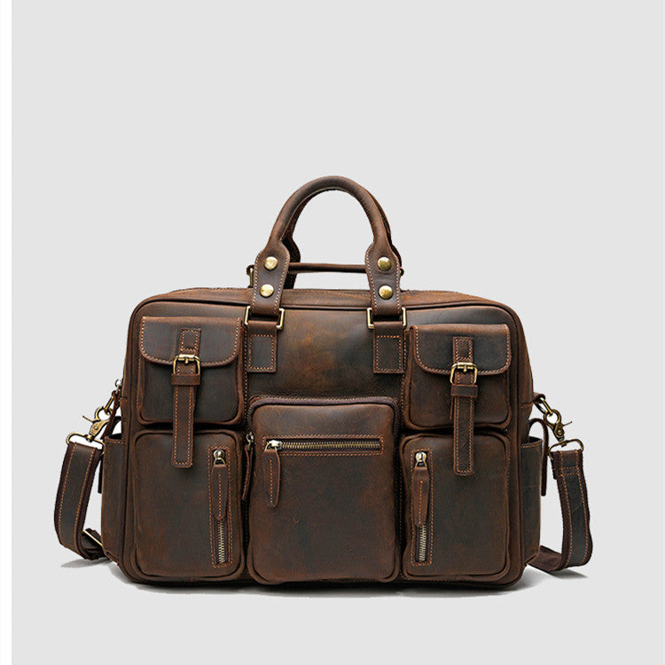Men's Large Capacity Leather One Shoulder Bag