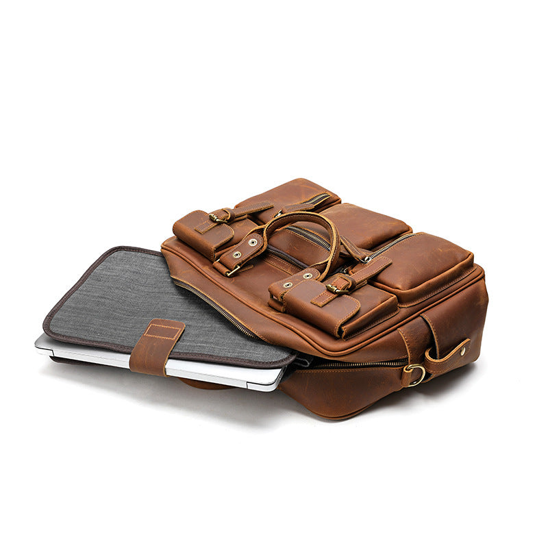 Men's Large Capacity Leather One Shoulder Bag